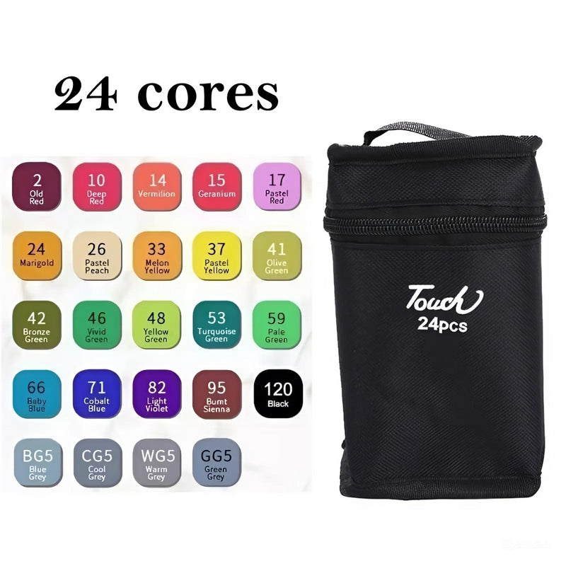 Kit Livro Colorir Bobbie Goods (Azul) + 24 Canetas 