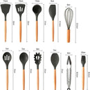 Kit Chef Elegance: 10 Utensílios de Cozinha em Silicone com cabo de Madeira e de BRINDE ganhe um Pegador de Salada e um Porta Utensílios MAIS um E-BOOK EXCLUSIVO com receitas fáceis e práticas para o seu dia a dia.