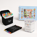 Kit Livro Colorir Bobbie Goods (Azul) + 24 Canetas 